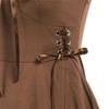 Womens Renaissance Steampunk Dress Lace Up High Low Dress Pirate Costume for Halloween Party
