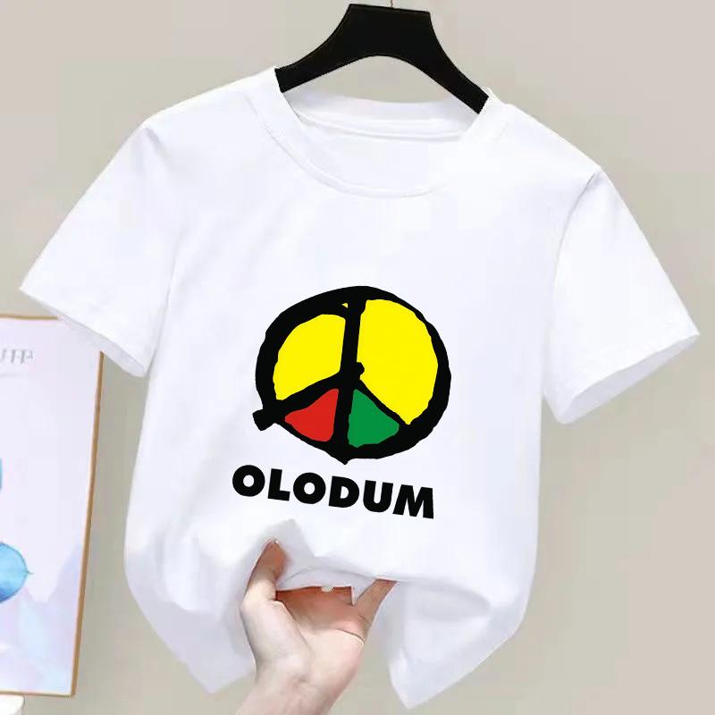 Retro T Shirt Kids Print Graphic Tshirts Antiwar Michael Jackson MJ OLODUM T Shirt Summer 100