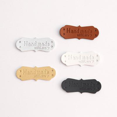 50 Stück PU-Lederetiketten Anhänger Für Handgemachte DIY Hüte Taschen Handgemacht Mit Liebe Etikett Für Kleidung Nähetiketten Bekleidungszubehör