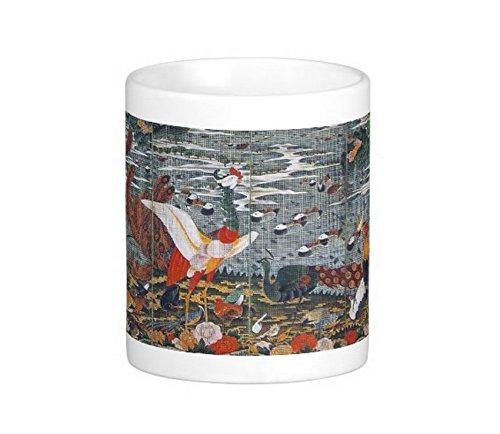 Ito Jakuchu's "Scenes of Trees, Flowers, Birds and Animals" (left panel) mug: Photo mug (Ito Jakuchu series)