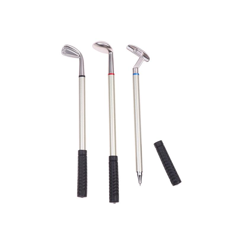 Golf Pen Set Mini Desktop Golf Ball Pen Gift Includes Putting Green 3 Clubs Pen Balls And Flag Desk Games Office School Gift