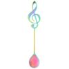 Stainless Steel Dessert Spoon Musical Note Coffee Drinking Stirring Spoons(Colorful)