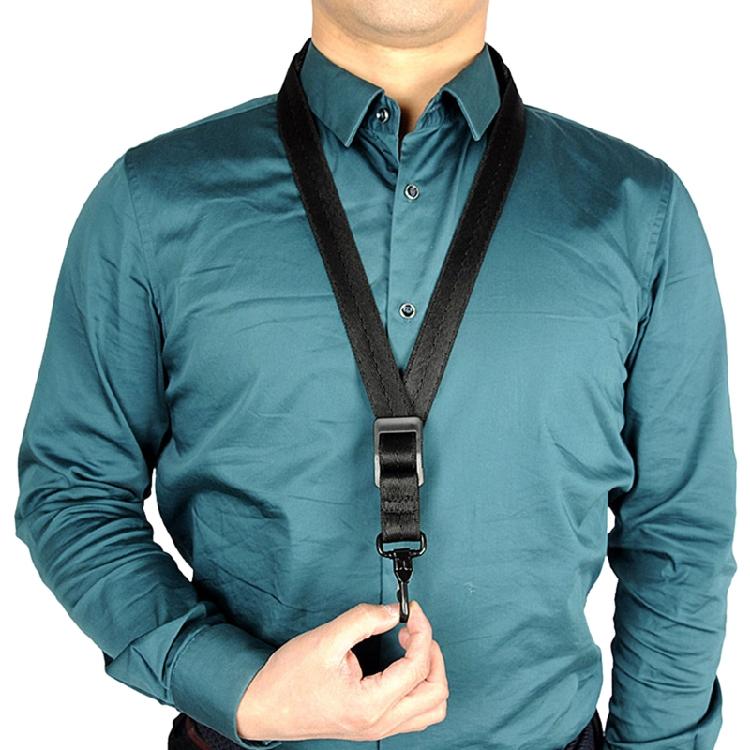 Leather Padded Saxophone Adjustable Neck Strap with Snap Hook for Alto Tenor Sax