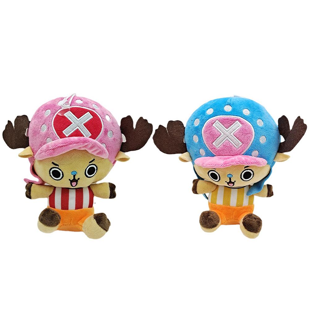 *Hot  Anime 25Cm Onepiece Plush Toys Cartoon Figure Luffy Chopper Ace Roronoa Zoro Cute Stuffed Doll  Xmas  Birthday