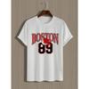 European Size Men's Short Sleeve T-Shirt BOSTON89 - Youthful, Sporty, Simple, Fashionable, and Versatile Apparel for Men