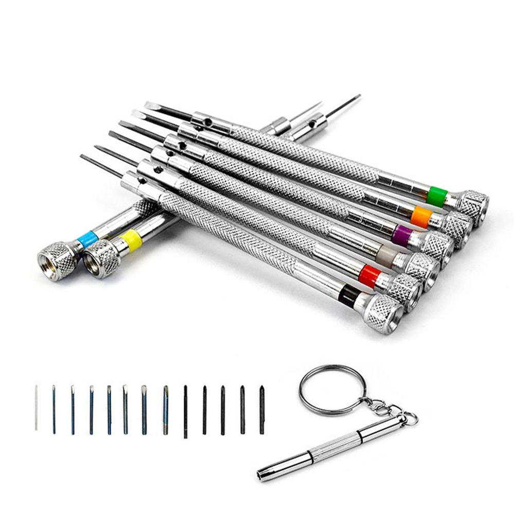 13 Piece Colored Screwdriver Set For Miniature Devices Eyewears Watches Eyeglasses Small Electronics Precise Repair Tool