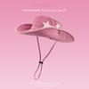 1Pc Punk Star Wide Brim Cowboy Hat For Women Girl Summer Sunscreen Fordable Sunshade Fisherman Cap Outdoor Camping Climbing Hats