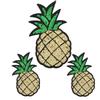 3Pcs Pineapple Embroidered Fabric Patches Sew Iron On Bag Clothes Applique Craft DIY Decoration