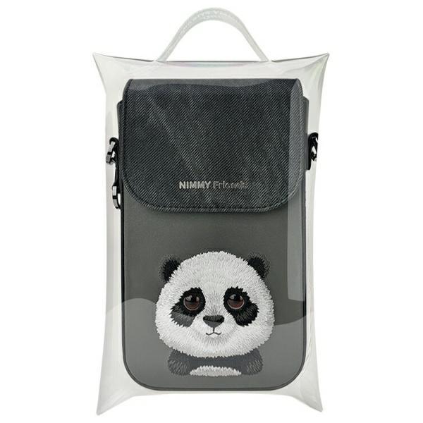 Nimmy Torebka Na Telefon Czarny/Black    Big Eyed Pet 2.0 Panda