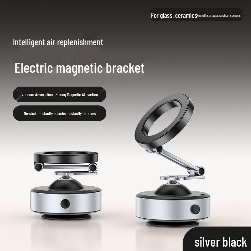 2026 15W Wireless Fast Charging Suction Cup Magnetic Phone Holder with Automatic Electric Vacuum Adsorption