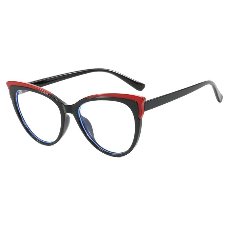 Ochelari de Soare de Modă Ochi de Pisică Personalizați în Culoare Contrastantă Lentile Transparente Accesorii Drăguțe Elegante Casual pentru Zi de Zi Vacanță