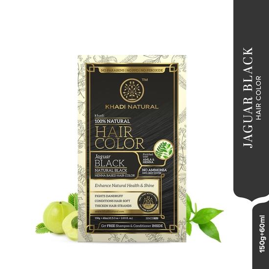 KHADI NATURAL Henna Based Hair Color | Herbal Natural Black Hair Color | Prevents Dandruff| Promotes Hair growth|Ammonia Free|150gm