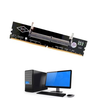 שדרג זיכרון DDR5 למחשב נייד ל-SO DDR5 UDIMM כרטיס מתאם למחשב שולחני בודק זיכרון ממיר SO DDR5 ל-DDR5 UDIMM