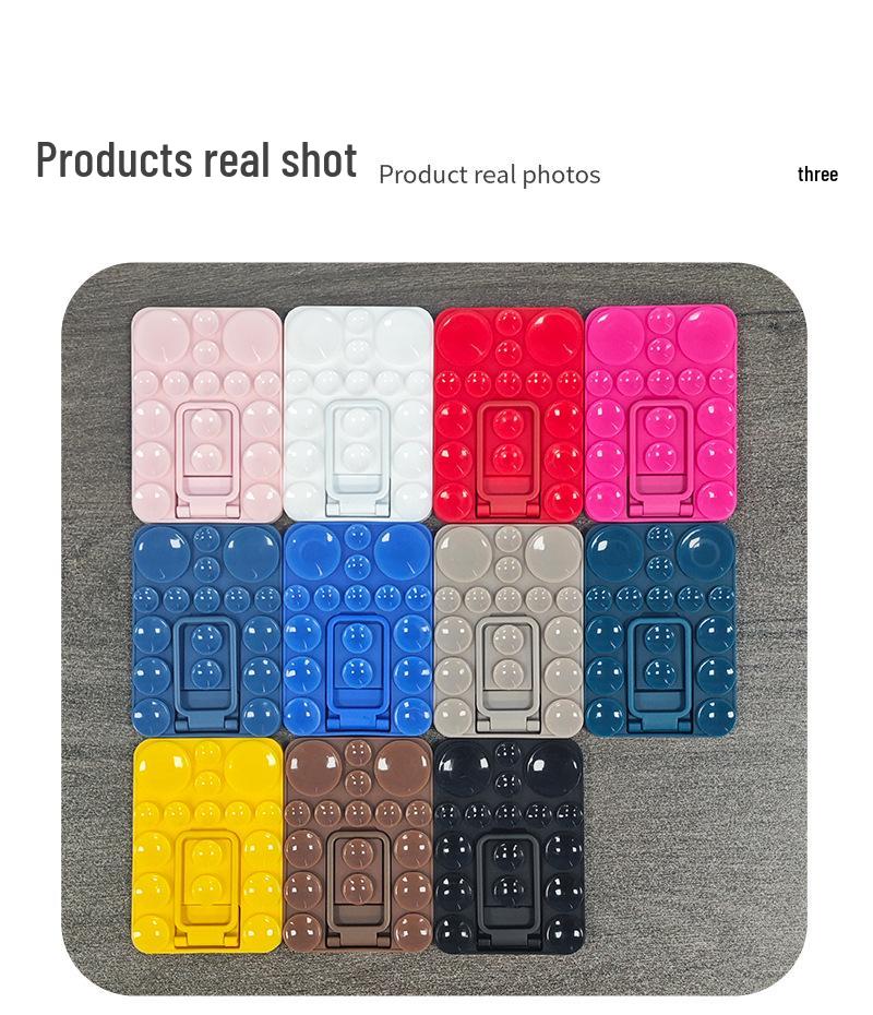 Universal Silicone Phone Holder: Suction Cup, Self-Adhesive, Folding Design
