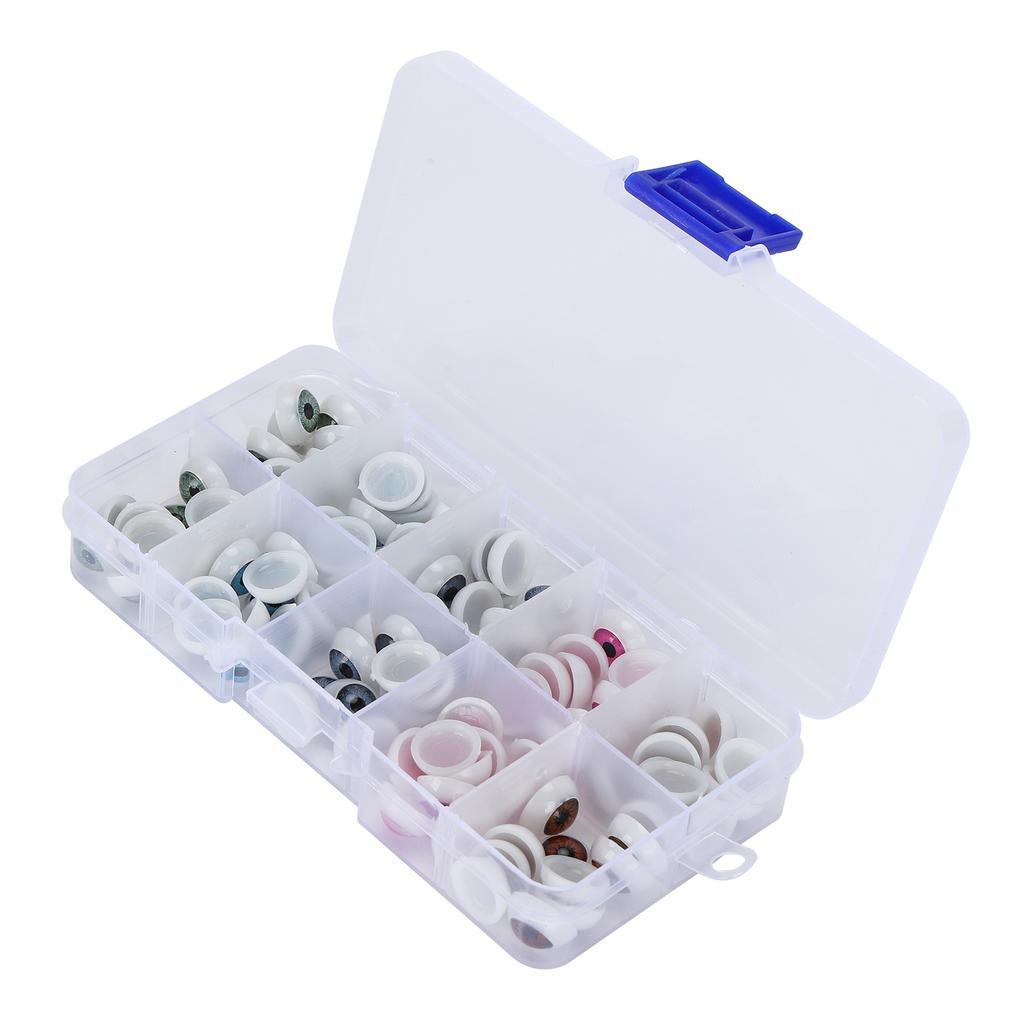 Doll Eyeballs Half Round Plastic Eyes Colorful DIY Bear Crafts Materials Halloween Accessories12MM