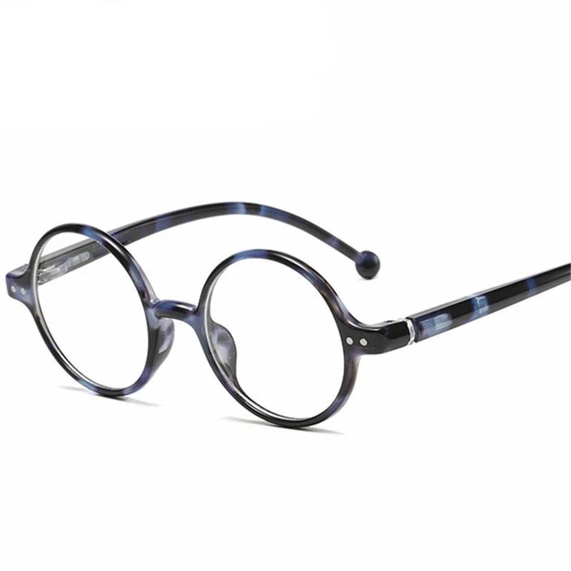 Round Vintage Plastic Tree Lines Leg Anti Blue Light Presbyopic Glasses for Men Women Protective Reading Glasses