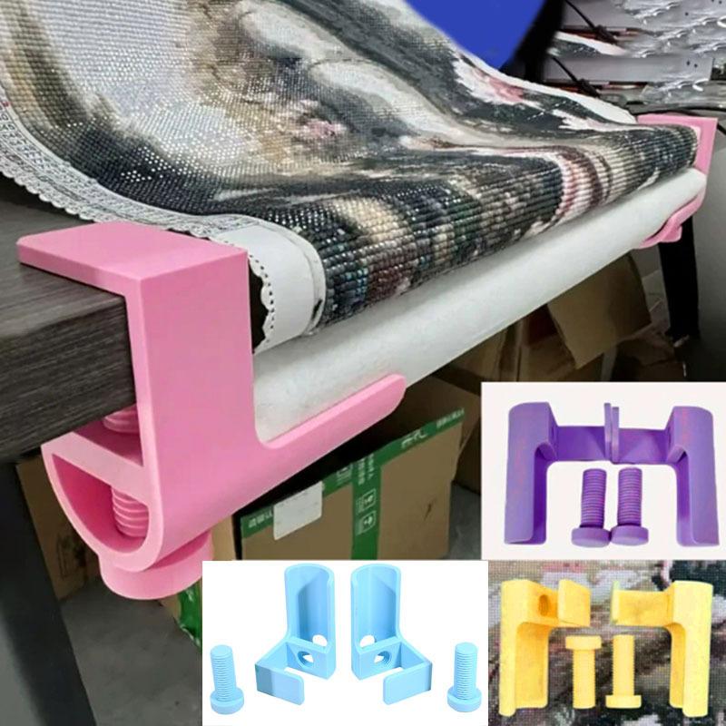 Diamond Painting Holder Diamond Painting Scroll Holder Diamond Painting Canvas Clamp, Suitable for 1-4cm Thick Table Boards