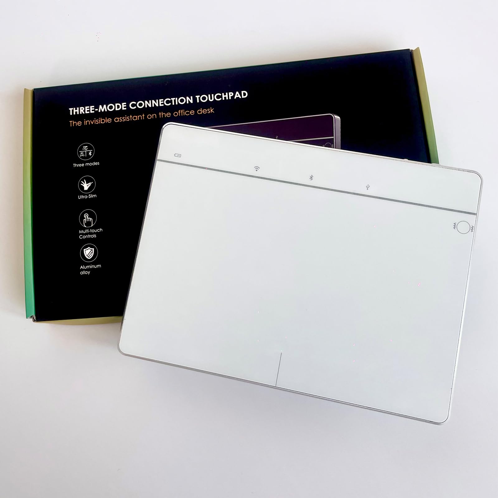 Wireless Bluetooth Trackpad for Windows 1011, Supports 3 Connection Modes, Portable High-Precision Multi-Gesture Touchpad Mouse Compatible with PC