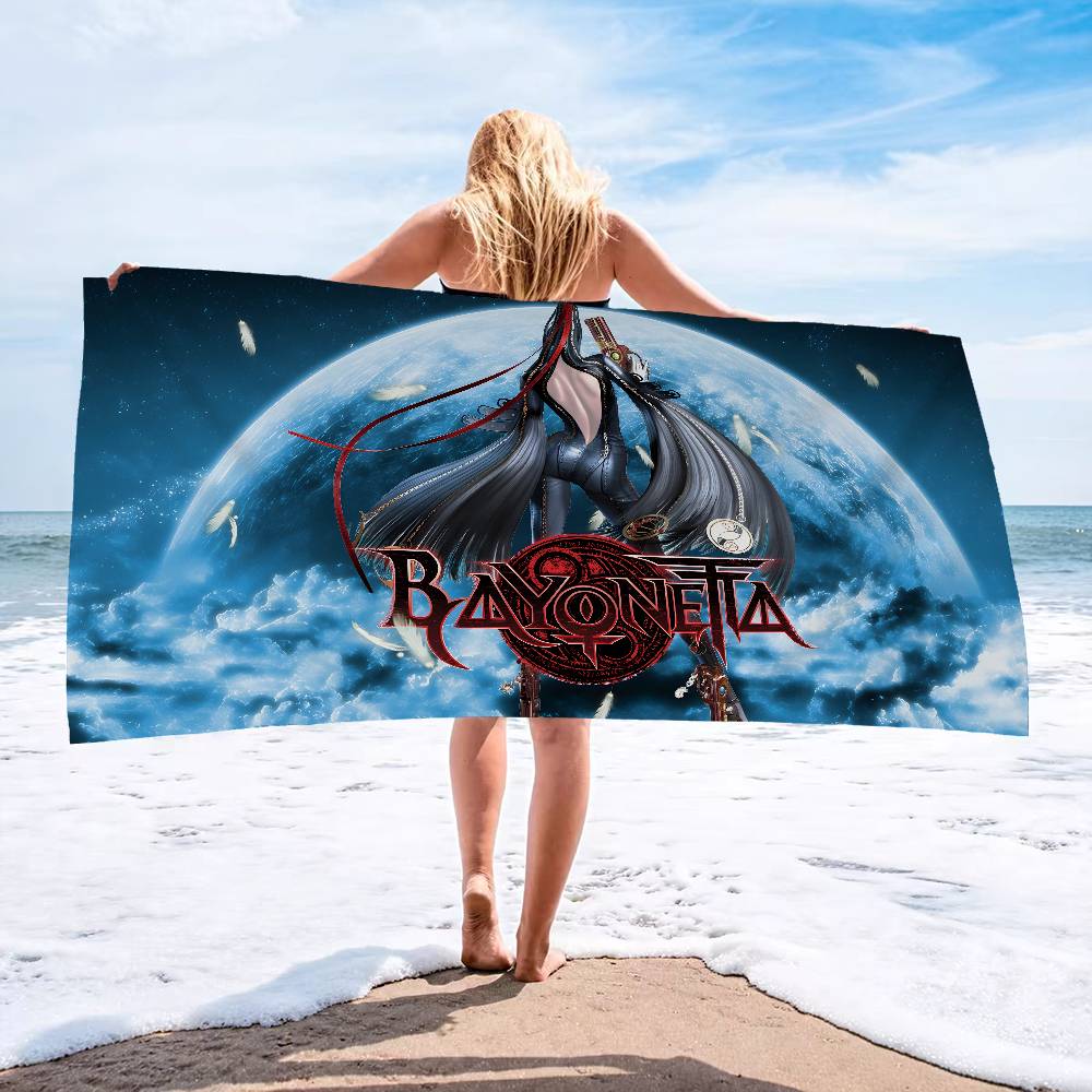 Game Bayonetta Microfiber Beach Towel Absorbent Quick Dry Soft Yoga Swimming Resort Mountain Climbing Towel