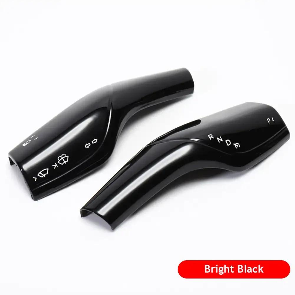 1Pair Car Gear Shift Cover Steering Lever Handle Protection Shifter Shell Shift Knob Cover Accessories For Tesla Model 3 Y
