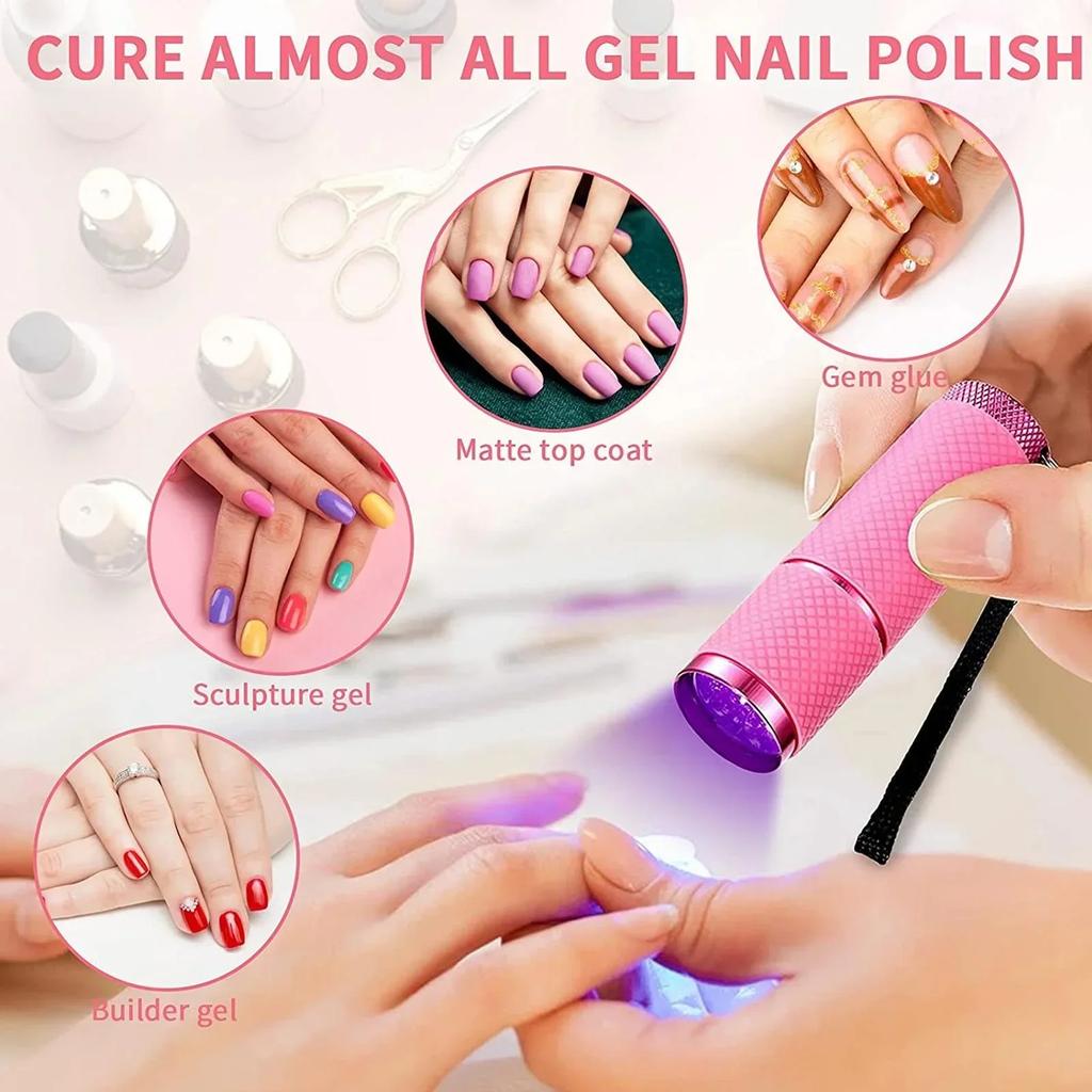 Portable LED UV Nail Dryer Lamp for Gel Polish Mini Silicone Head Fast Curing 30s Professional Salon Nail Art Tools Equipment