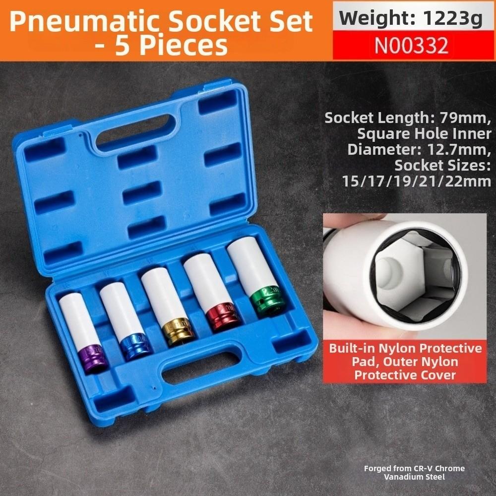 Deep Socket Impact Sleeve Set Thin Wall Deep Impact Socket Car Tire Repair