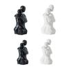 Elegants Ceramics Couple Statue Featurings Minimalists Lines For Adding Warmth To Modern Home