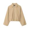 Women's Solid Color Fashionable Sleeve Long Sleeved Zipper Casual Top Jacket Jacket