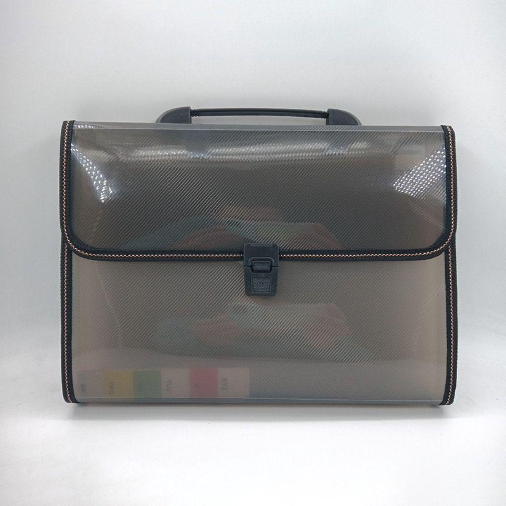 Dustproof Handheld File Bag 13 Pocket Expanding Document Organiser Test Paper Storage Bag  Business
