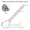 1 Pc Stainless Steel Tongue Scraper Tongue Plate For Removing Bad Breath Single Layer Tongue Coating Cleaner Brush Oral Care