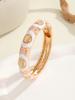 1PCS Fashion Opal Enamel Bracelet for Women Gold-Plated Enamel Wide Bracelet Jewelry Gifts
