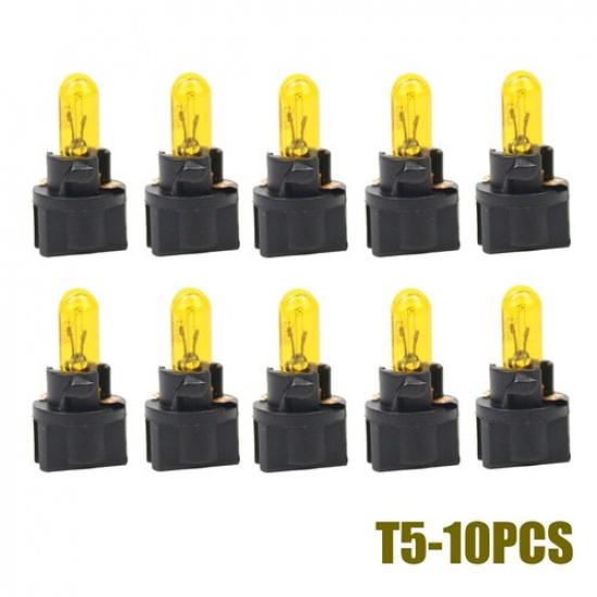 10Pcs T5 SMD Car LED Dashboard trument Interior Light Lamp Bulb Accessories