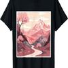 Soft Palette Peaks A Pastel Ballet with Cherry Blossoms T-Shirt(5)