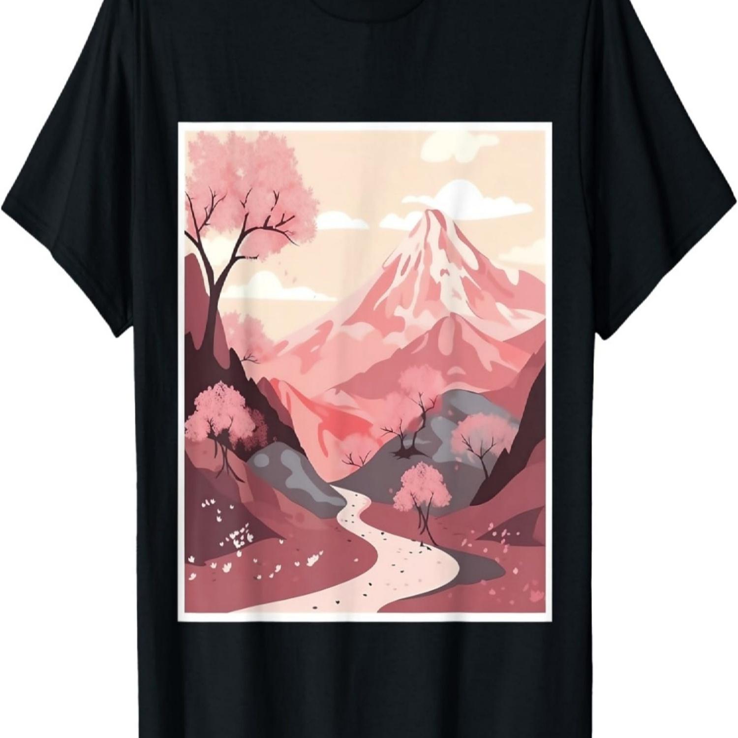 Soft Palette Peaks A Pastel Ballet with Cherry Blossoms T-Shirt(5) S чёрный