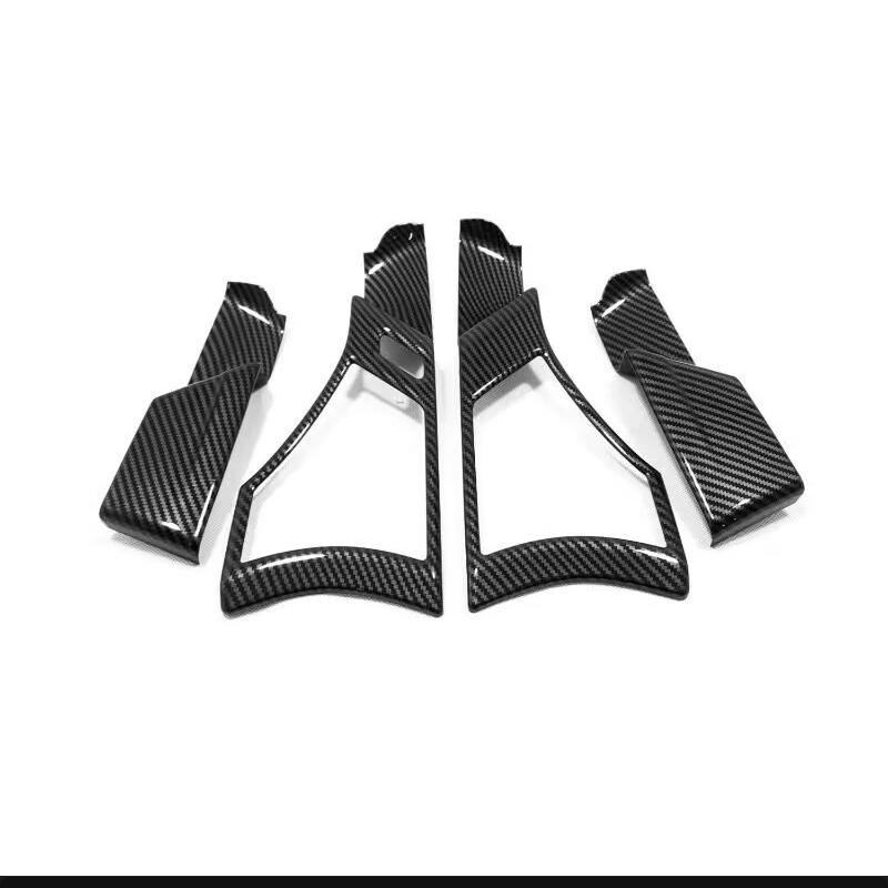 For Mazda 3 Axela 2019-2022 Accessories Inner Door Bowl Handle Trim Cover Frame ABS Carbon Interior Mouldings Modification