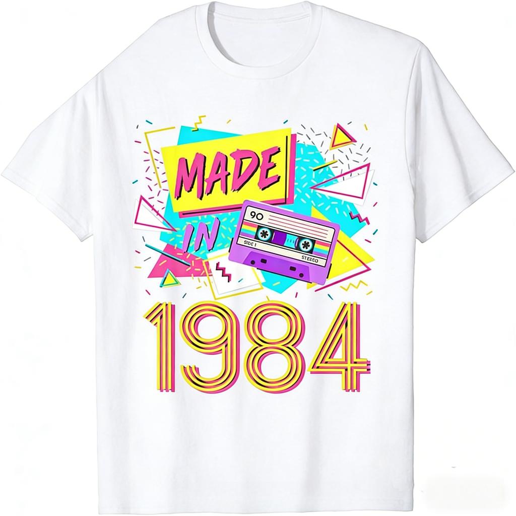 Made In 1984 Years Old Retro Vintage 80s 38th Birthday TShirt Officialwebsite Unisex Mens Clothing Pure Cotton Tshirt
