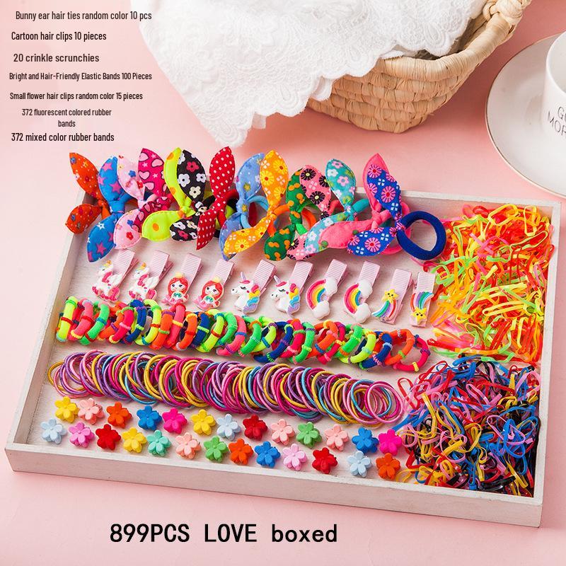 Children's Hair Accessories Gift Set: Hair Clips, Hairpins, Baby Ties, and Princess Hair Ropes