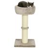 Arbre à chat, 87 cm, Tour à chat avec poteau à gratter épais, Lit en peluche, Pour usage intérieur, Supporte jusqu'à 6 kg, Marron