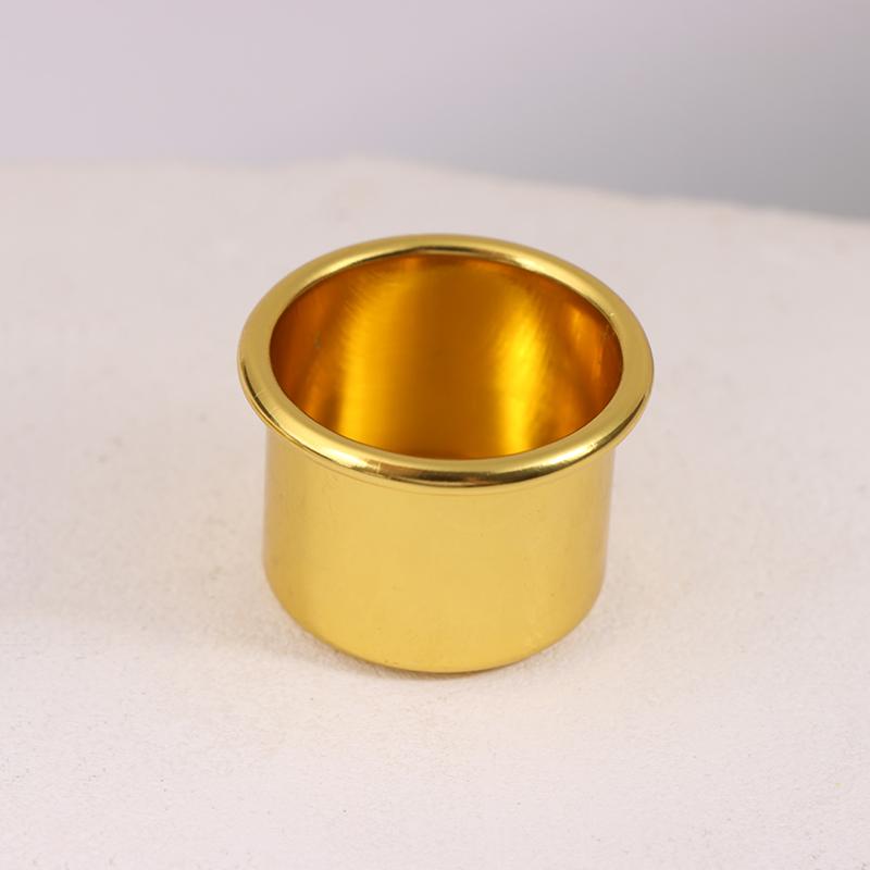 10ks Mini kulatý šálek na svíčku Zlatý kutilský svícen Držák na výrobu podnosu Příslušenství na nádobu Hliníkové díly pro domácí párty