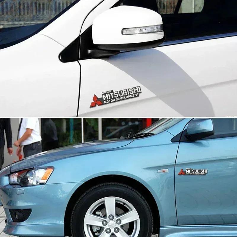 For Mitsubishi RALLIART ASX Triton Outlander Lancer Mirage Xpander Triton Metal 3D Car Front Grille Badge Rear Trunk Sticker UG2