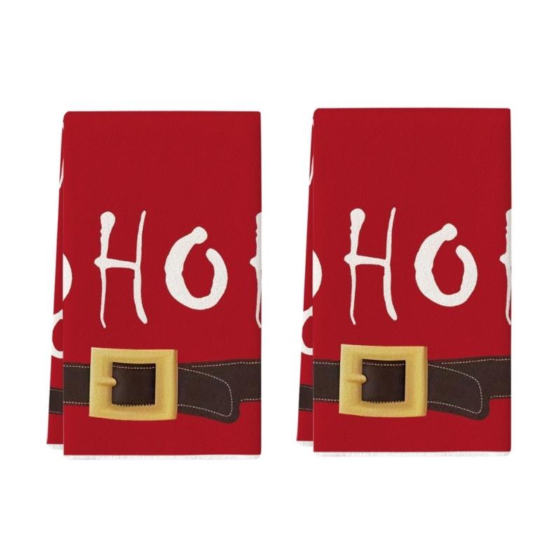 

Absorbent Christmas Kitchen Towels With Festival Pattern Reusable Microfiber Cleaning Cloth