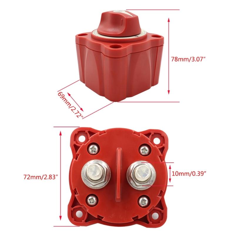 Power Battery ON/Off Disconnect Switch 300A Ignition Protected Heavy Duty Cutoff Switch for - -Marine & Automotives-