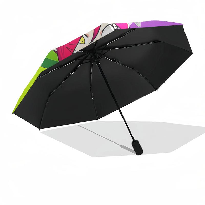 1 Stück Outdoor-Schirm mit süßem Zeichentrickfiguren-Design - Automatisches Öffnen/Schließen, Tragbares 3-Falt-Design, 8-Rippen-Eisenrahmen, Perfektes Geschenk für F