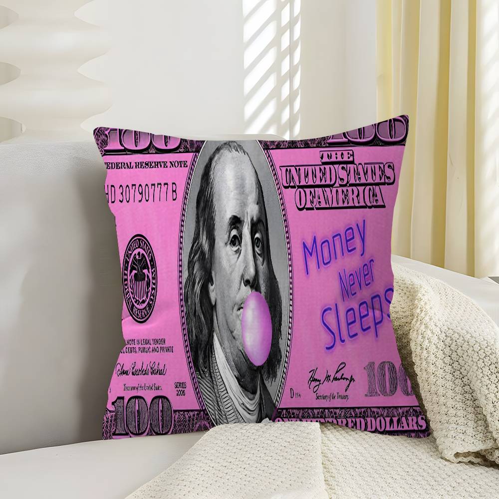 Dollars Money Cushion Cover Polyester Sofa Cushions Decorative Throw Pillows Home Decoration Pillowcover