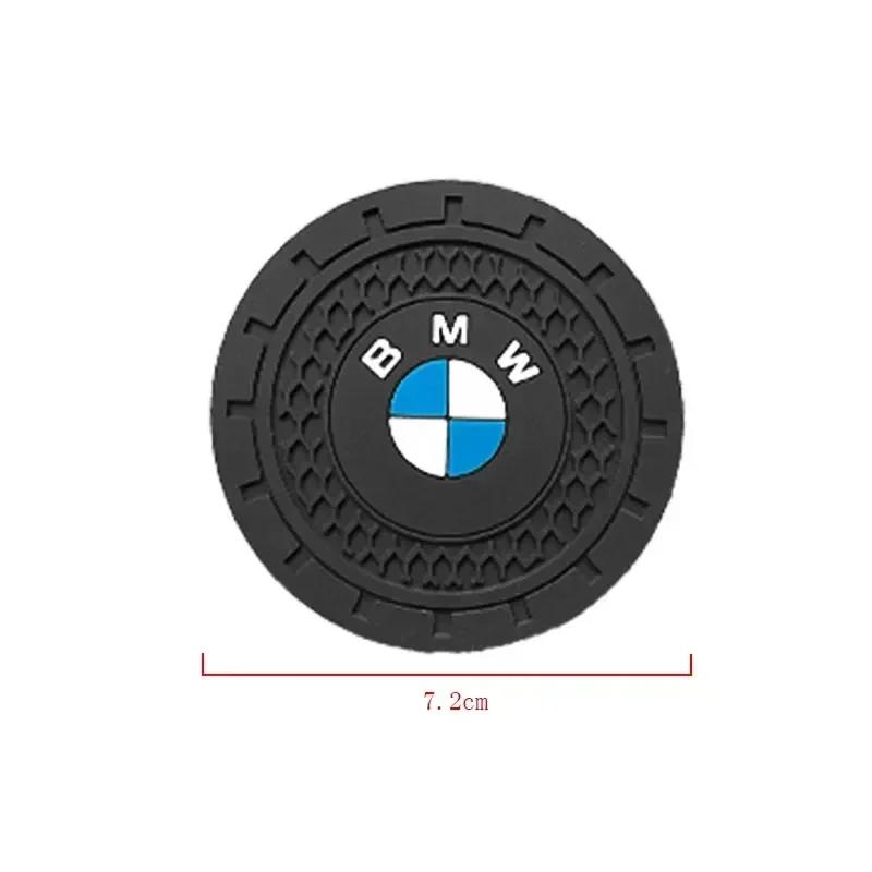 2pcs Car Coasters Water Cup Holder Pads Cup Slot Non-Slip Mat For Bmw E46 E39 E90 E60 E30 F10 F11 F20 F30 G20 G30 X1 X3 X5 Z4