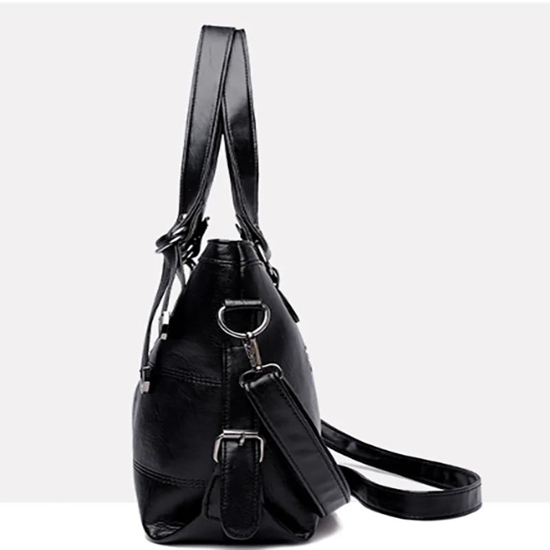 Vintage Large Capacity Tote Bag Soft Leather Texture Women's Casual Tote Handbag For Commute