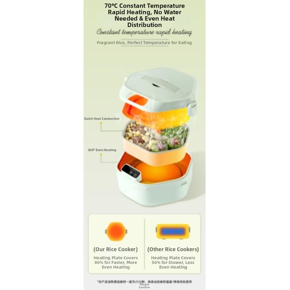 Heating Function Food Warmer Rechargeable Hot Meal Container Electric Heated Lunch Box Outdoors