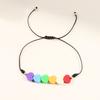 2Pcs Boho Charm Rainbow Heart Bracelet Candy Color Friendship Braided Bracelet  Lovers
