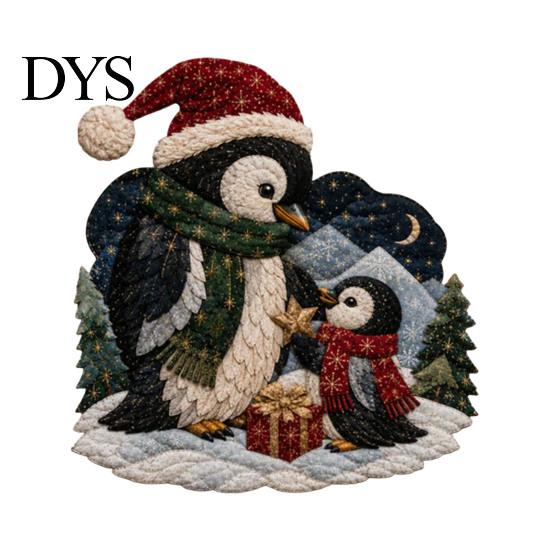 Holiday Fabric Craft DIY Christmas Patchwork Kit, Adult Sewing Handcrafted Set with Beginner Projects Pre-Cut Squares, Animals for Beginners Art