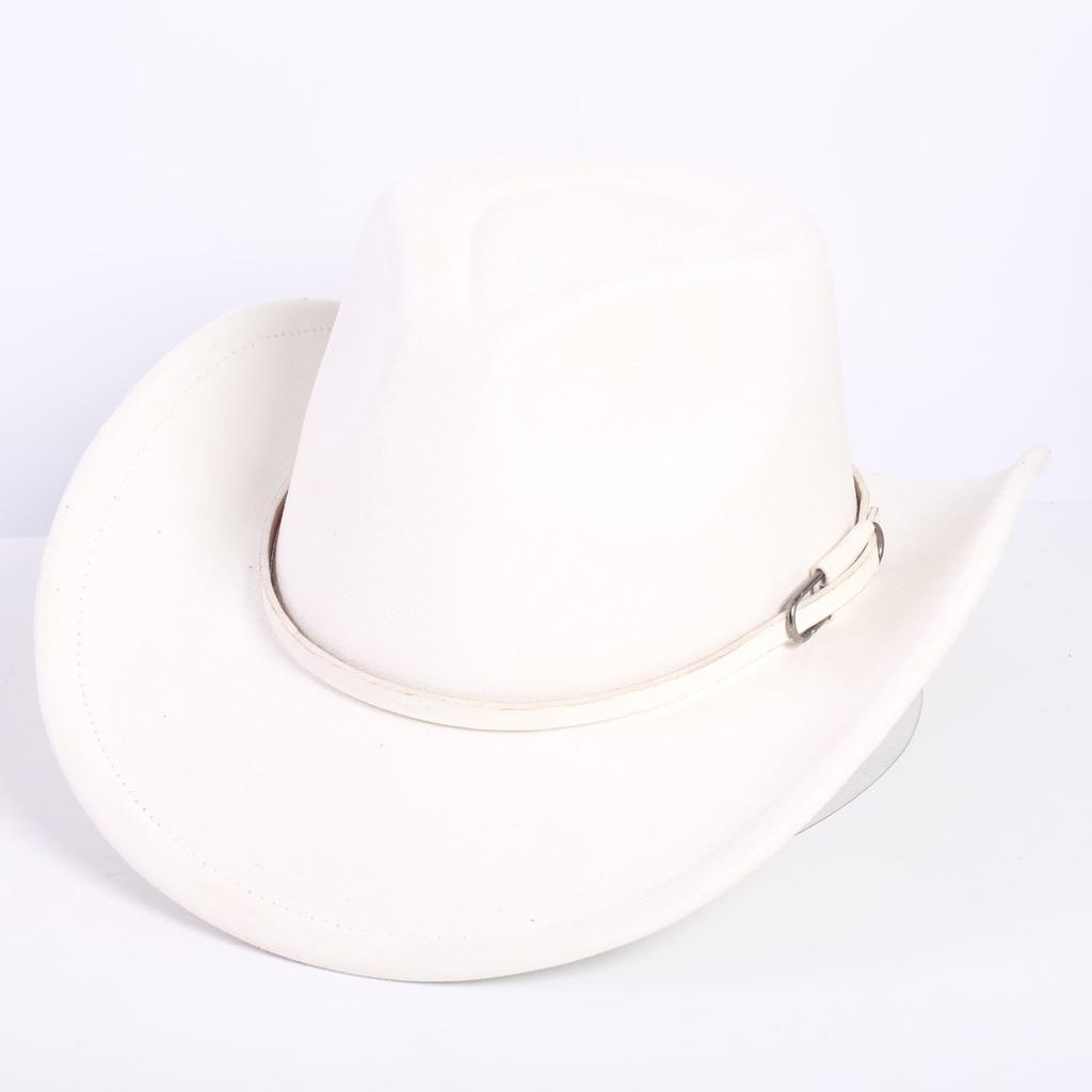Popular European and American classic suede western cowboy hat men's and women's fashion LO style peach heart cowboy hat